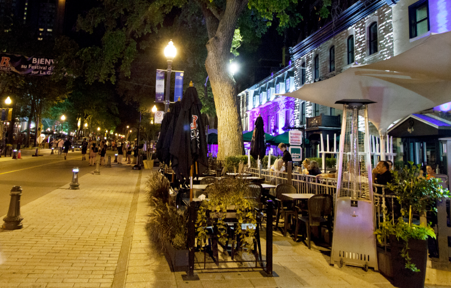 Grande-Allee is one of the places to visit in Quebec City at night