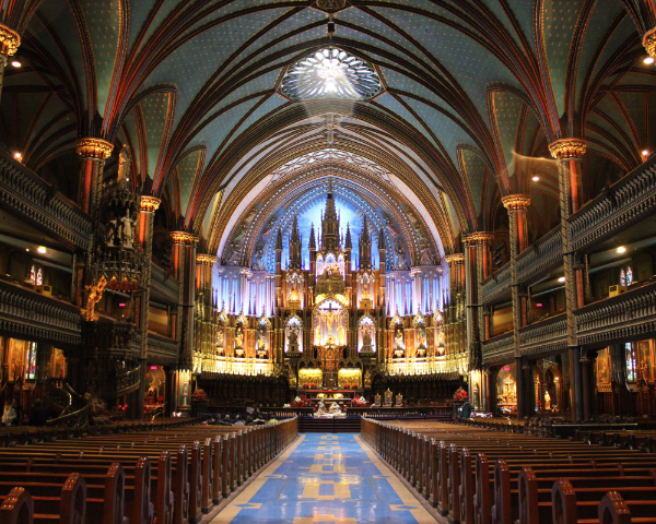 Notre-Dame Basilica Montreal is one of the Montreal tourist attractions