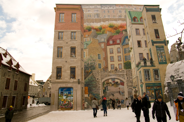 Two days in Quebec City:  Place Royale Murale Old Quebec