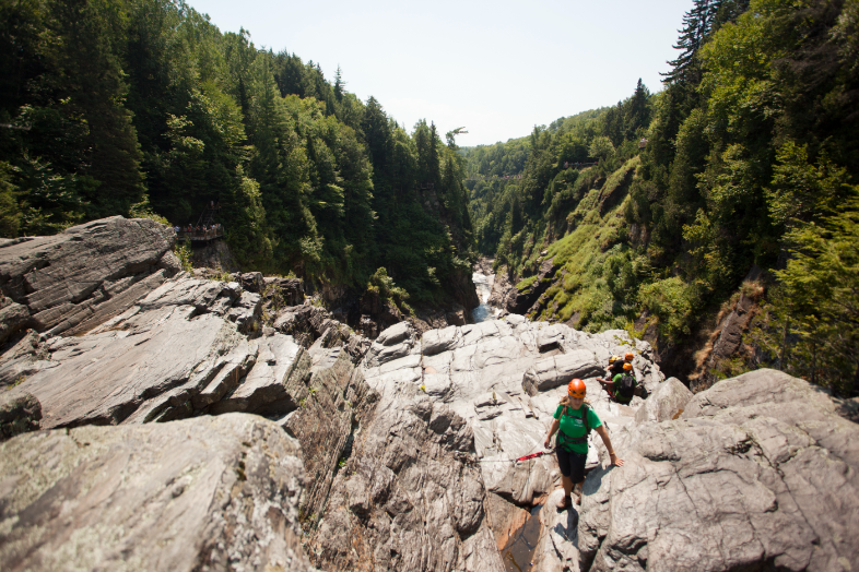 30-minutes from Quebec City is Canyon Sainte-Anne, one of the places to visit in Quebec.