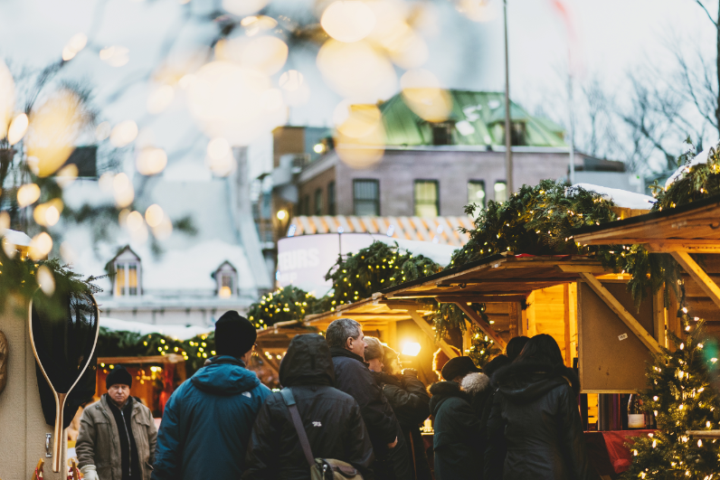 Going to the German Christmas markets is one of the best things to do in Quebec City during winter.