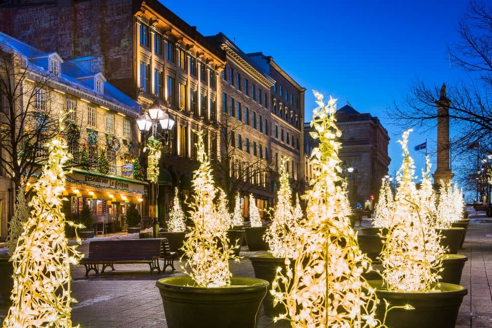 See the Christmas lights when visiting Montreal in December