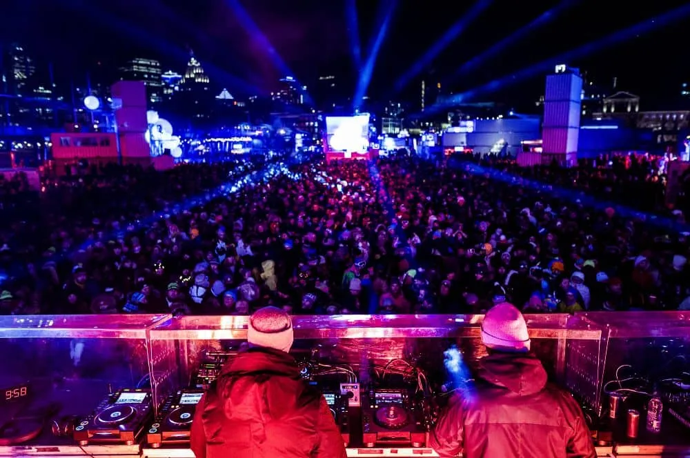 Igloofest festival is a popular event in Montreal in winter