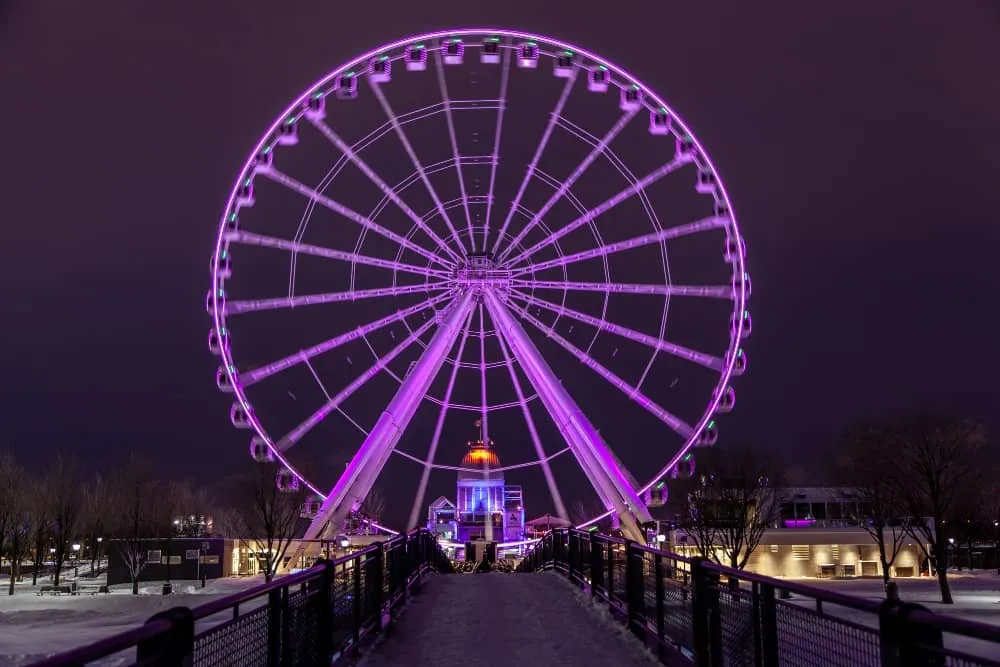 Best Montreal tourist attraction in winter: Old Port Ferris Wheel