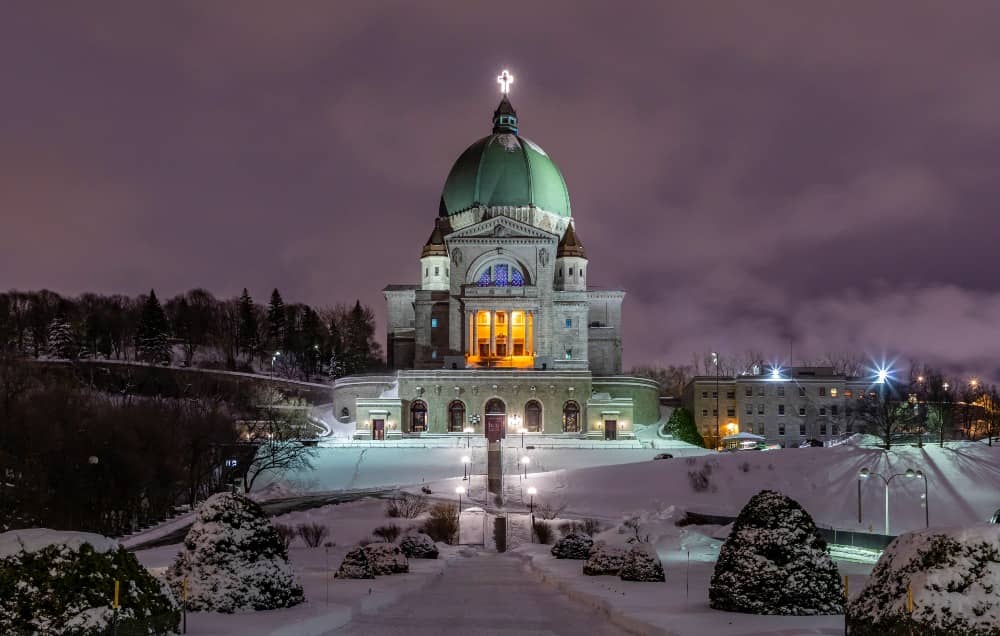 Saint Joseph's Oratory in winter Montreal