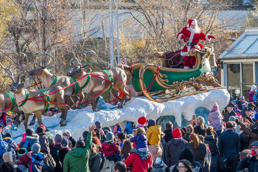 Experiencing the Christmas Parade is one of the exciting things to do in Montreal in November