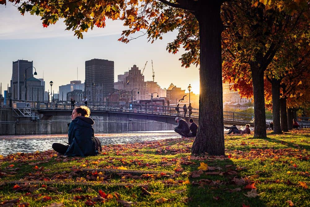 Walks along the Lachine Canal are one of the free things to do in Montreal in October