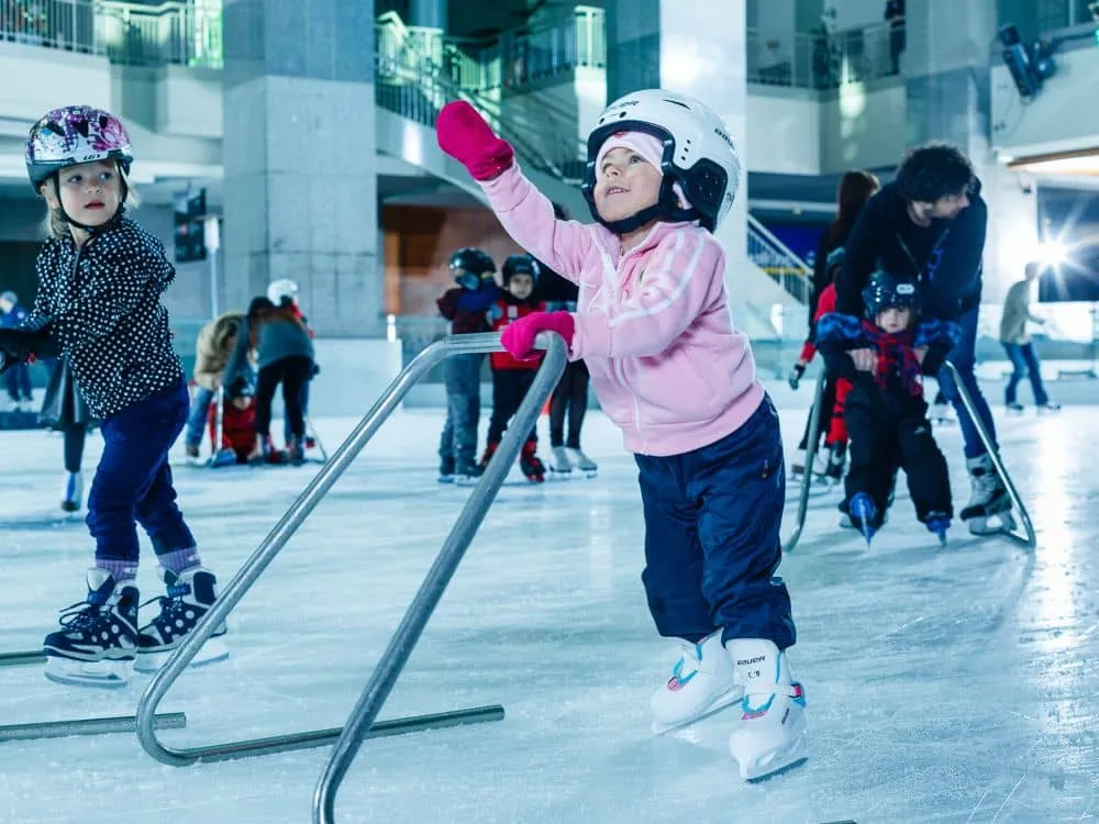 Ice skating is one of the fun Montreal family activities