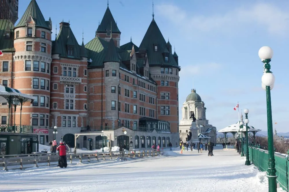 Visit Dufferin Terrace on Christmas in Quebec City