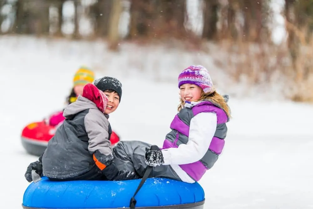 Snow tubing is a great family thing to do in Montreal