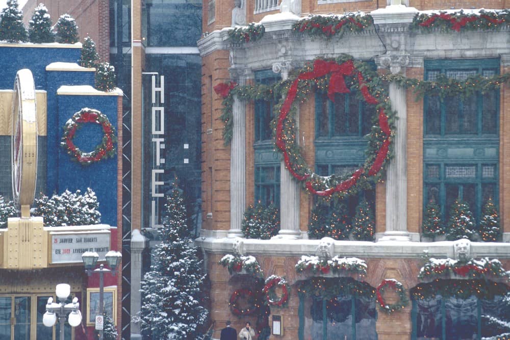 Place D'Youville has lots of Christmas activities in Quebec City