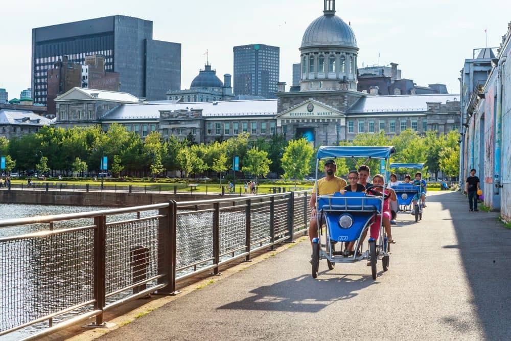 Riding quadricycle is good to do with kids in Montreal